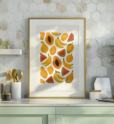 Arte com prompt com aplicação em poster personalizado